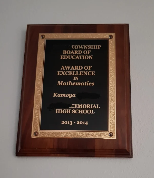 Mathematics Award