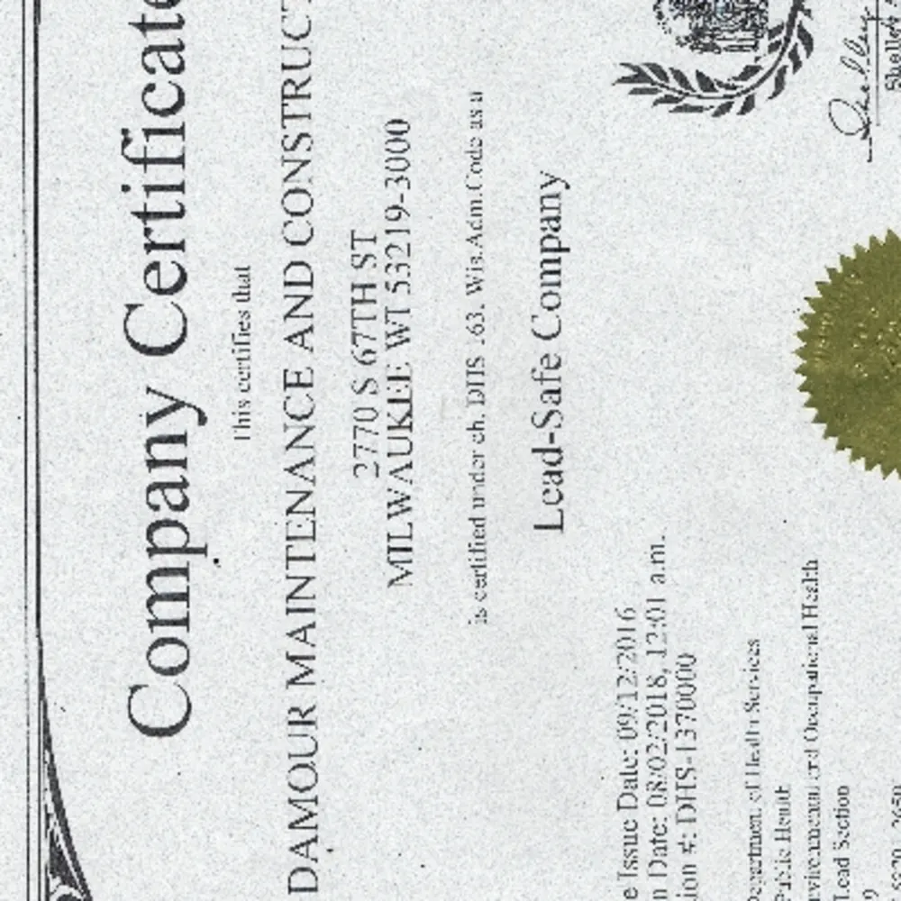 Damour Maintenance And Construction, LLC