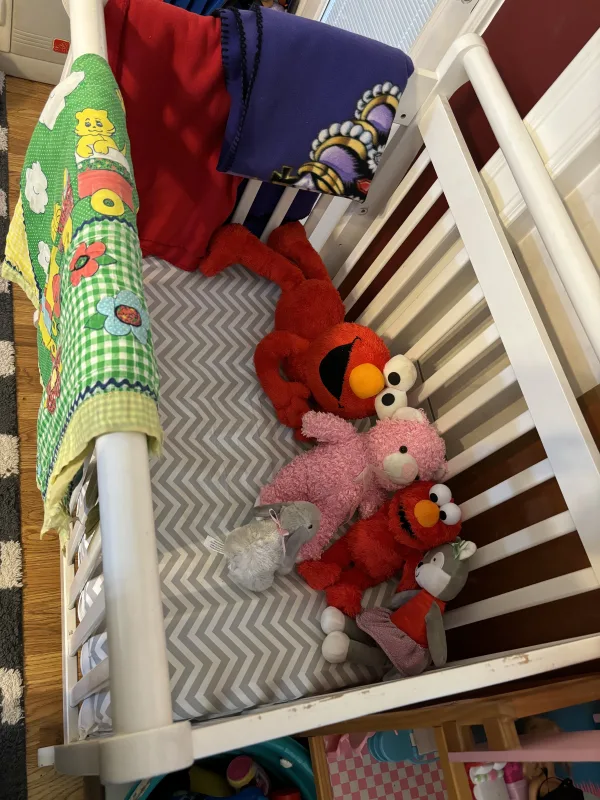 One of the play cribs.