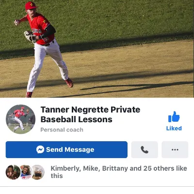Tanner Negrette Private Baseball Lessons