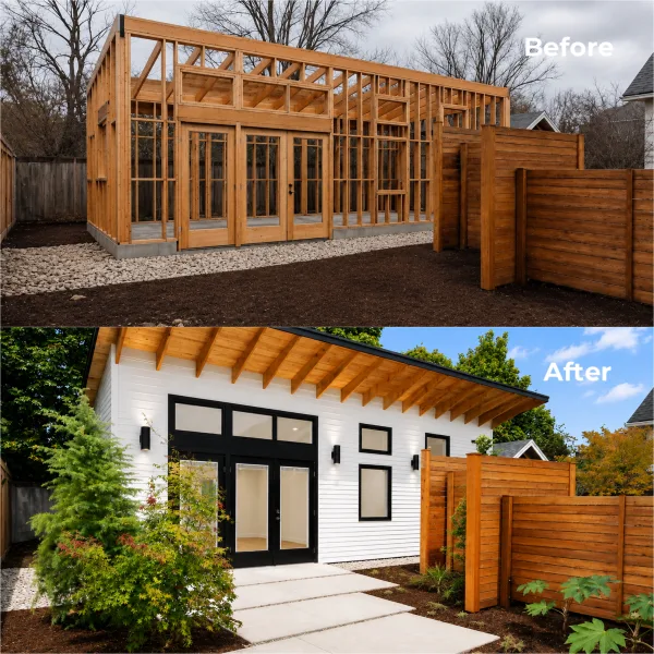 DETACHED ADU - BEFORE & AFTER