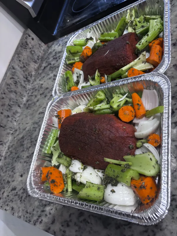 Grilled Eggplant with roasted vegetables