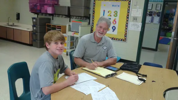 Middle school algebra student