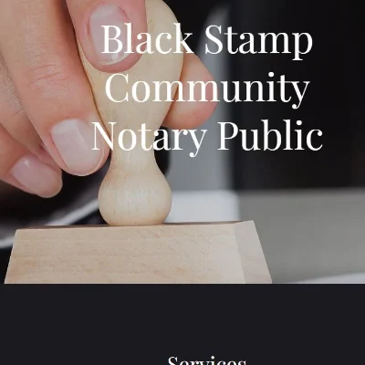 Black Stamp Community Notary Public