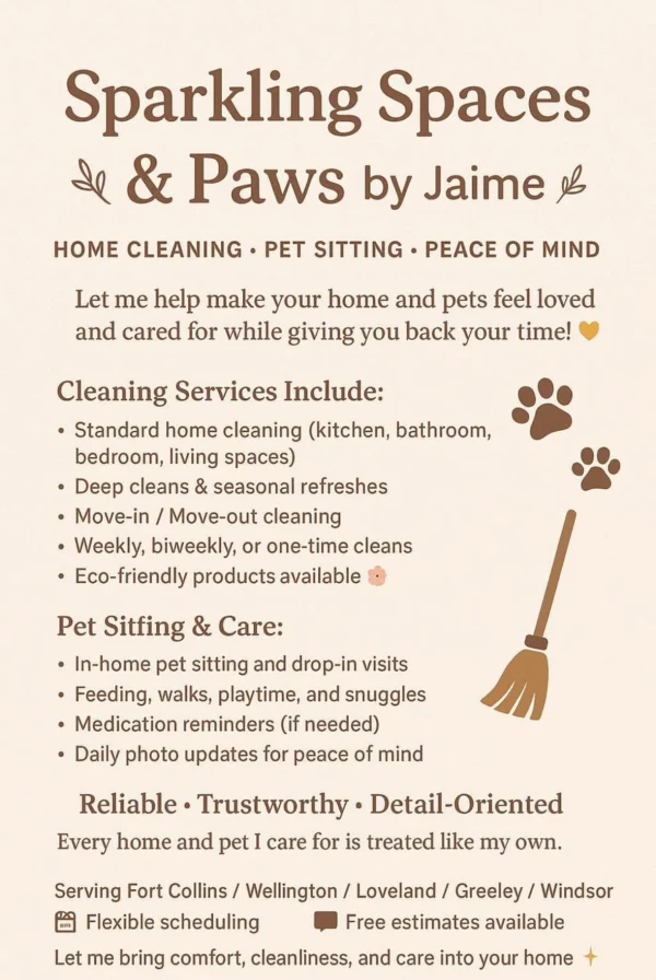 Sparkling Spaces & Paws