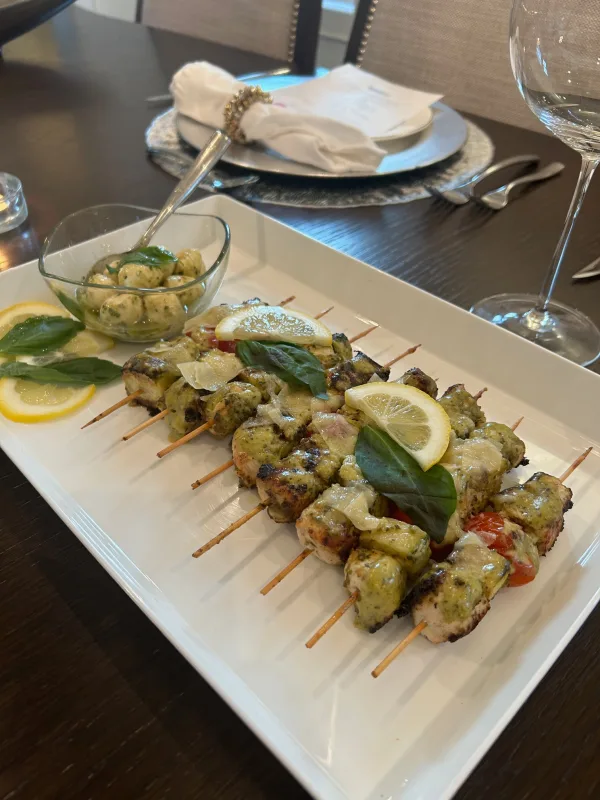 Chicken Pesto Skewers