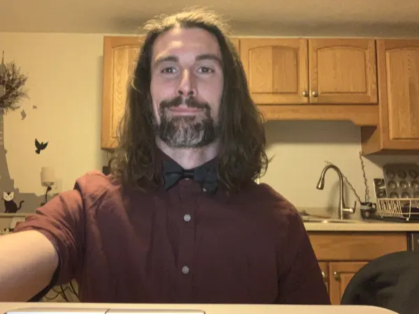 Bow tie for professionalism during zoom presentation