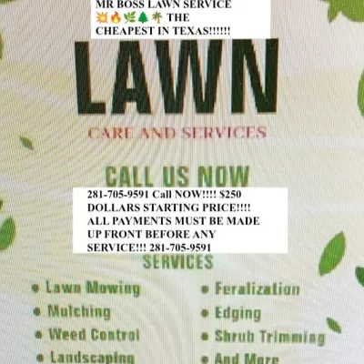 Mr Boss Lawn Care And Services 