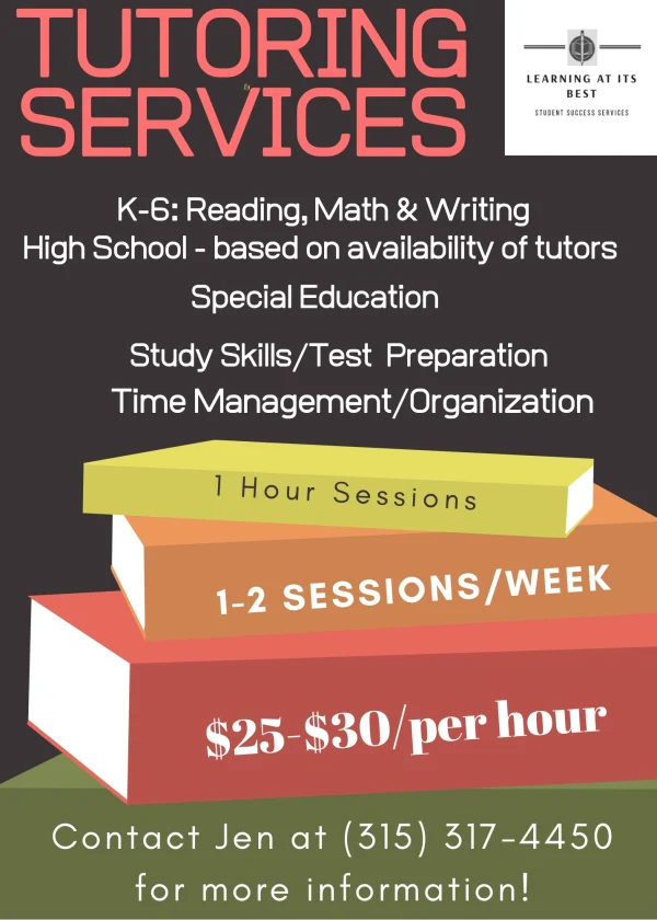 Tutoring flyer.