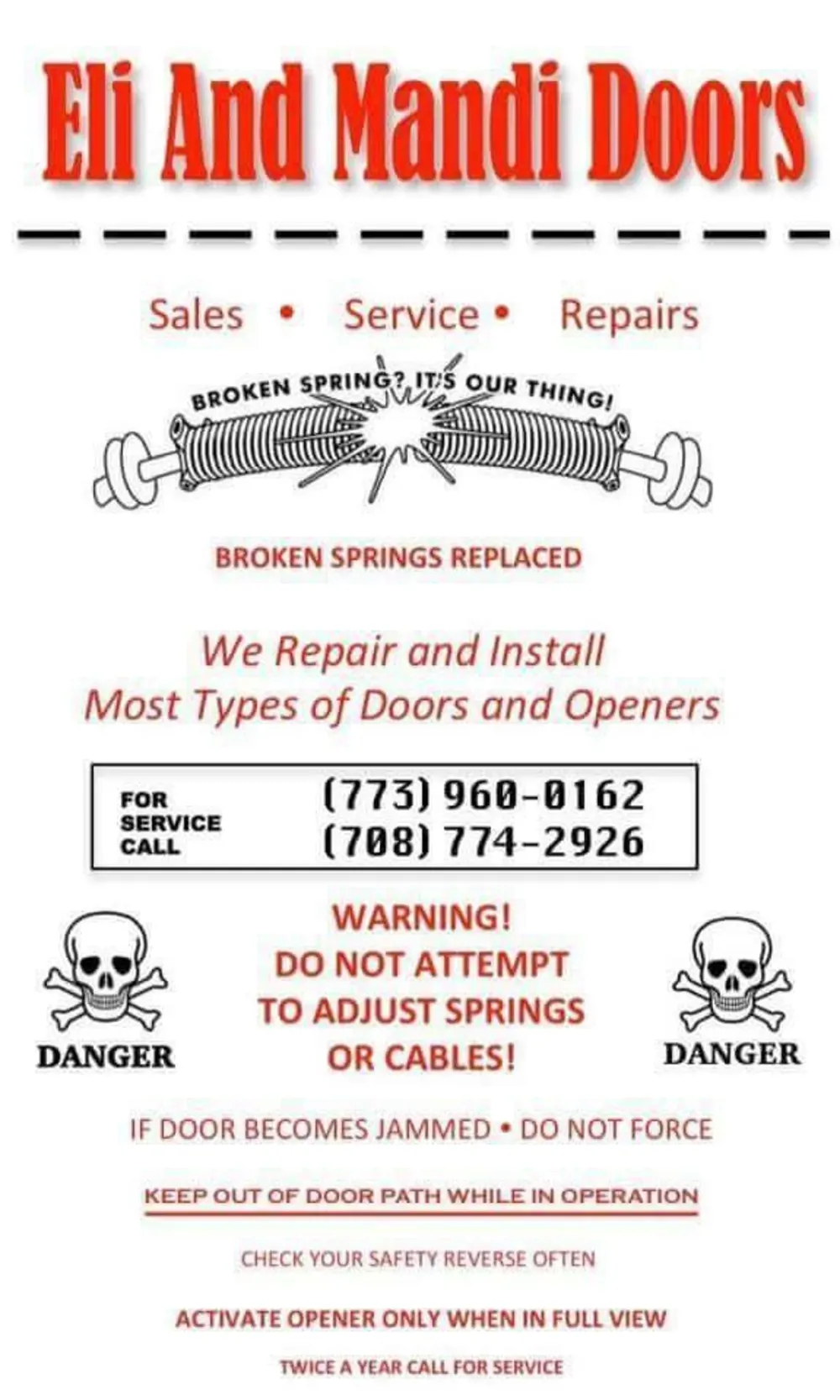 Eli And Mandi Garage Doors Inc.