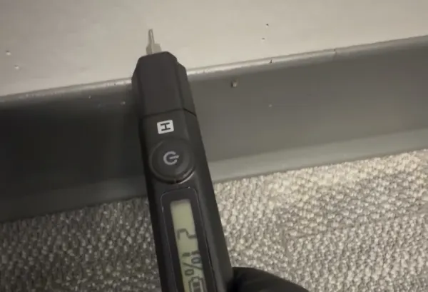Moisture meter inspection of building materials.