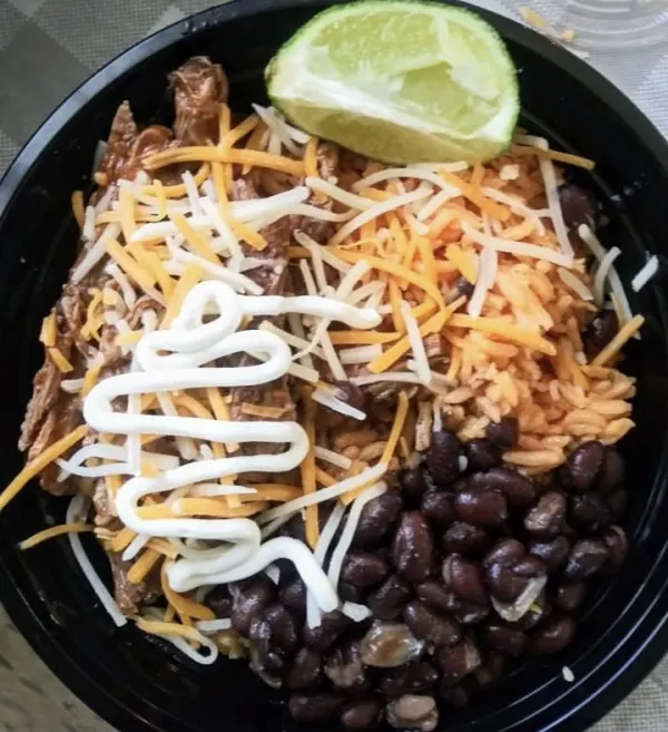 Mexican Soul Bowl/With rice, black beans, shredded chicken