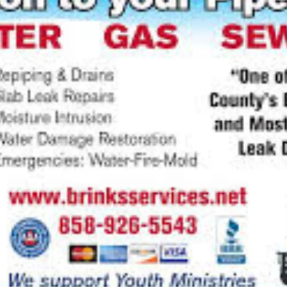 Brinks--San Diego Plumbing, Pipelining And Leak Detection