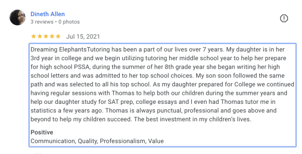 Review from one our first clients, still working with us to this day.