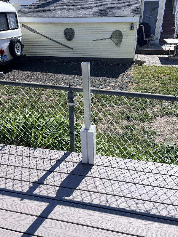 Construction of outdoor shower built by Countywide Handyman LLC