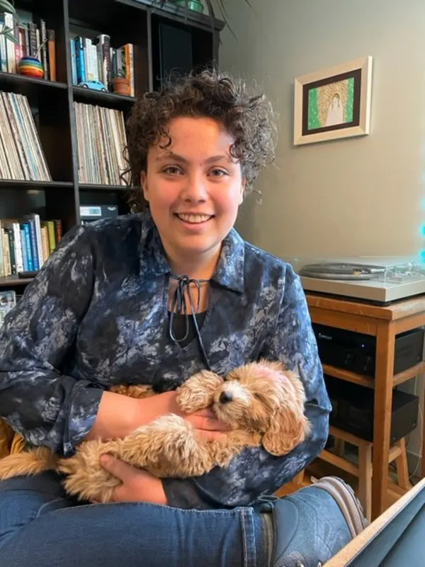 Carissa Holding a Puppy