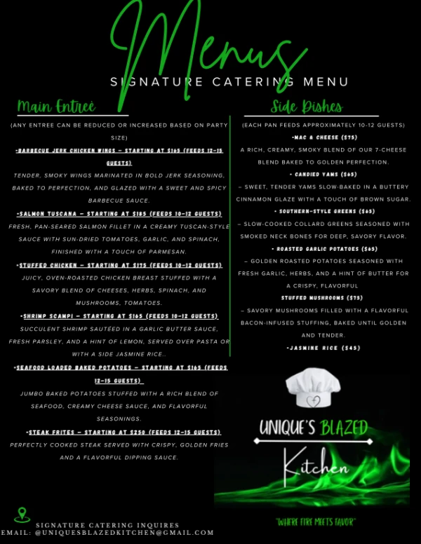 Signature Catering Menu