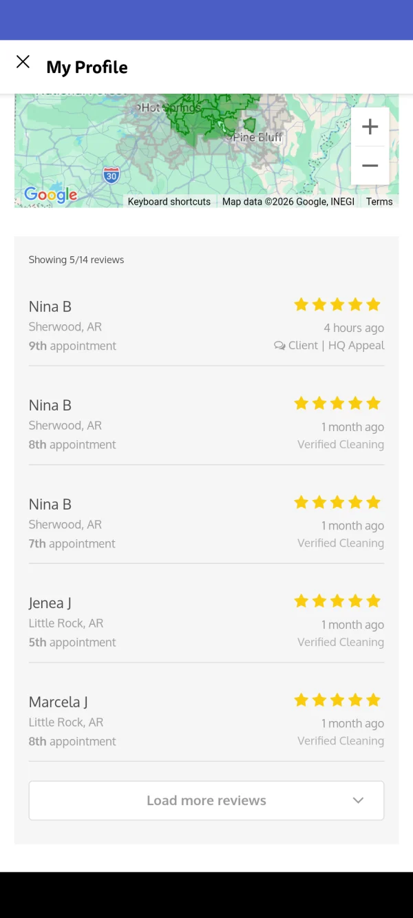 Real client ratings