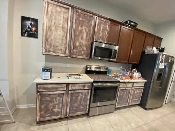 Sanding cabinets