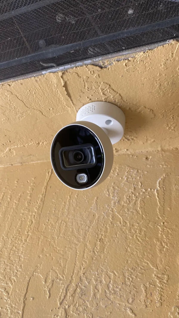 Two audio security camera installation