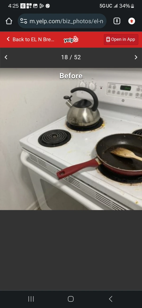 Before stove top cleaning