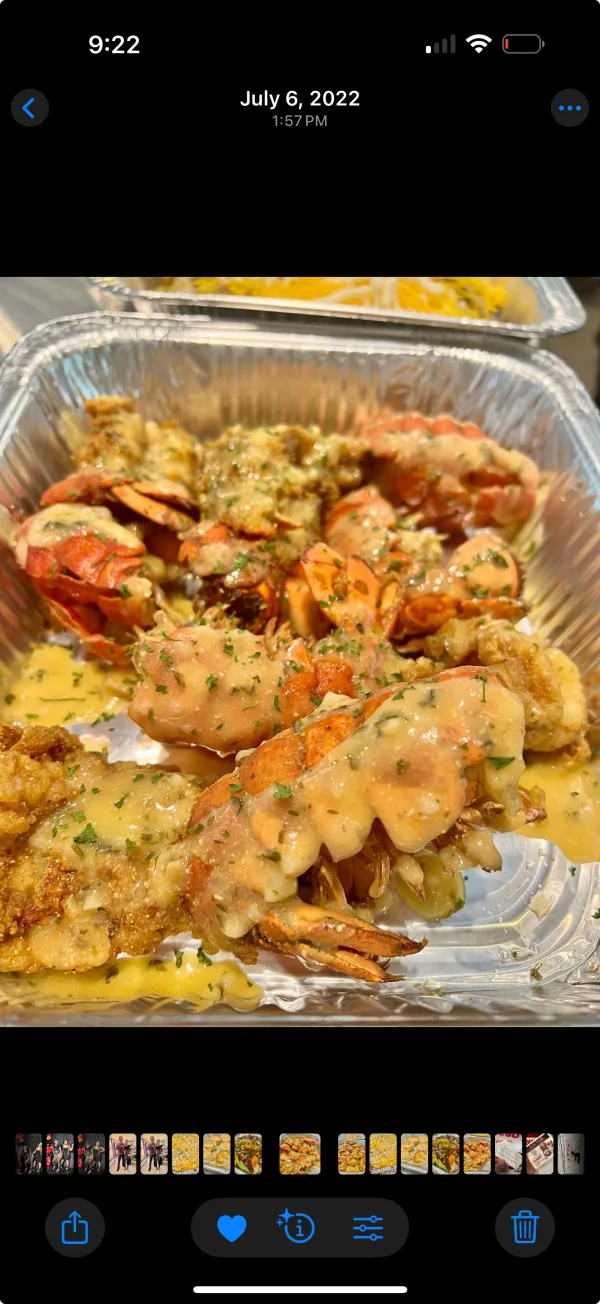 Fry lobster tails
