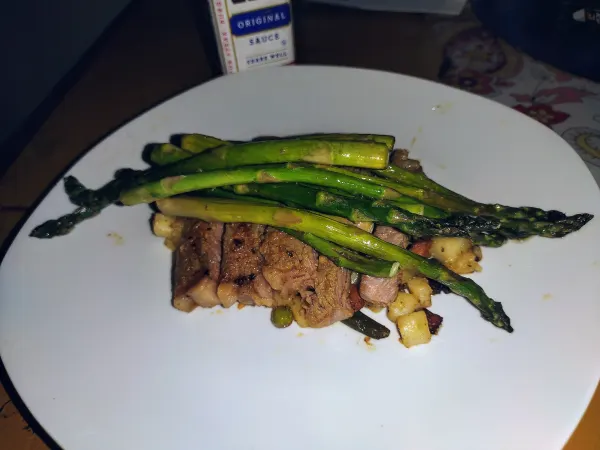 Medium rare steak
