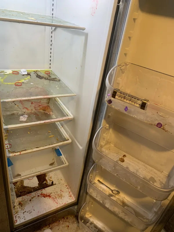 Icebox Fridge Before Cleaning 