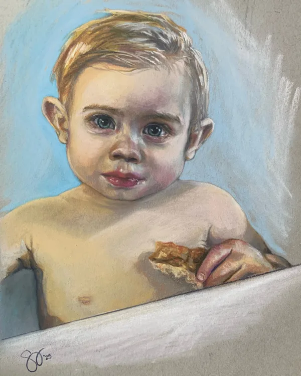 Pastel drawing by Sondra