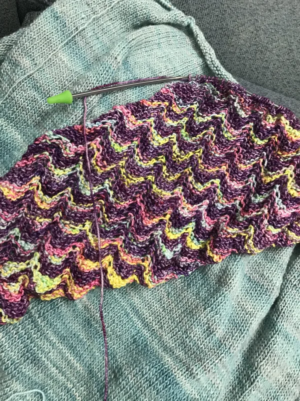 Knit shawl
