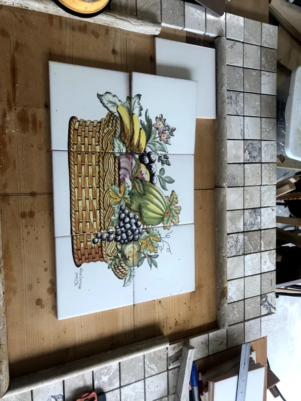Kitchen tiles as backsplash
