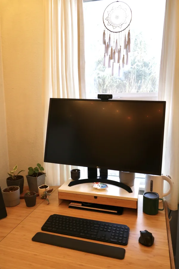 monitor on desk l