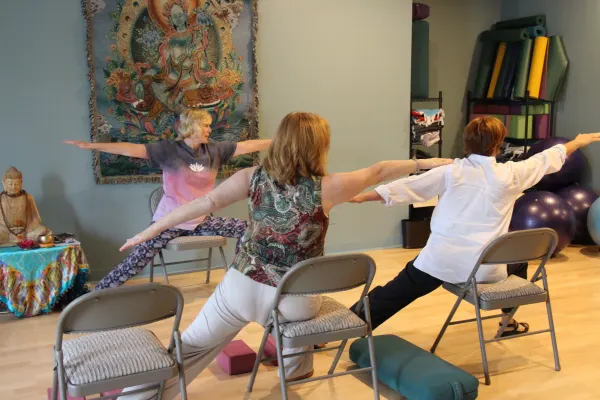 We offer yoga that is accessible for all abilities. Chair, Restorative and Gentle yoga can be modified as needed. 