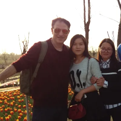 With Two Students In China