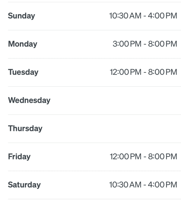 Hours Available