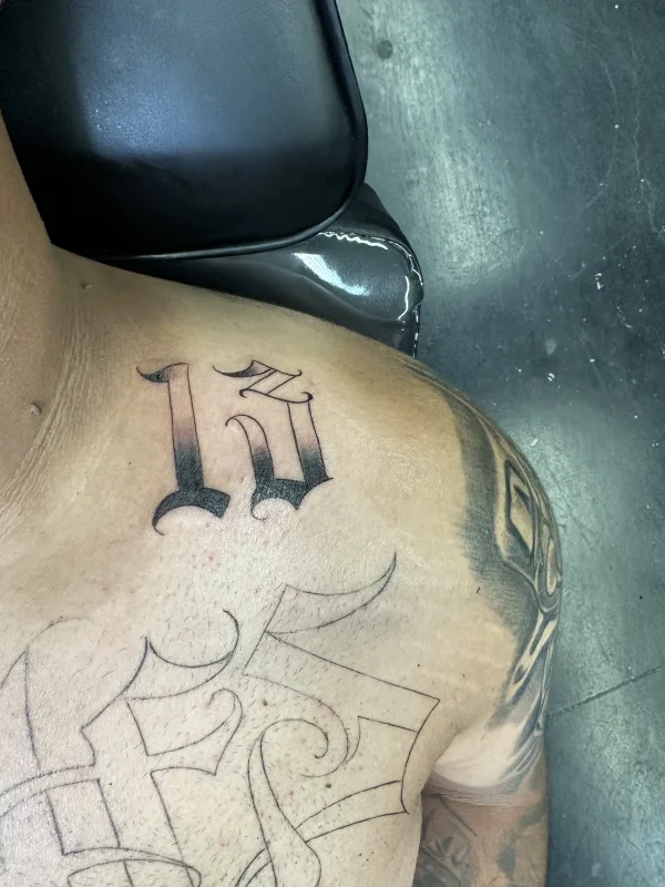 Customer number on chest