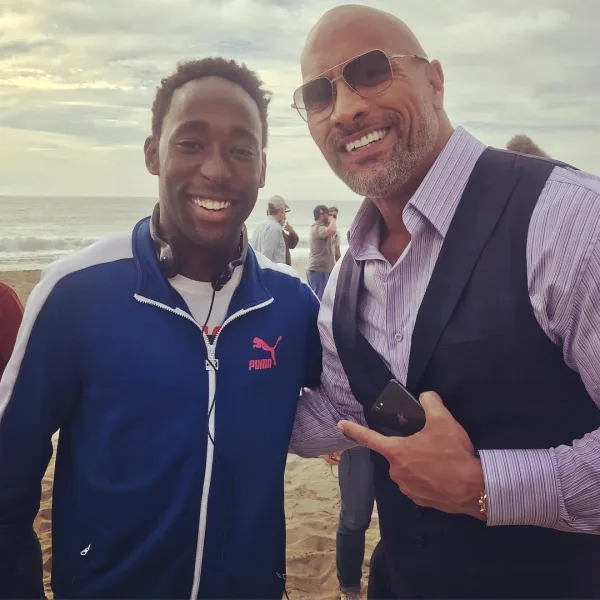 On the set of Ballers with Dwayne "The Rock" Johnson