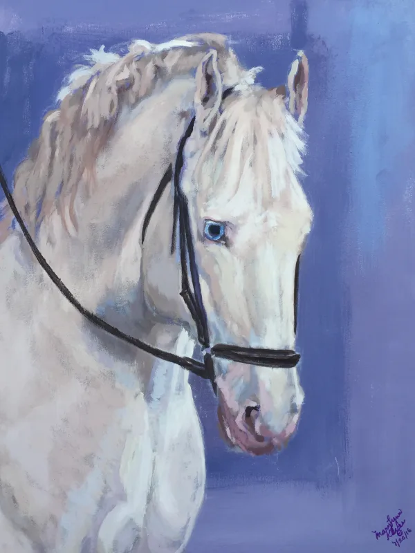Oil painting of stallion