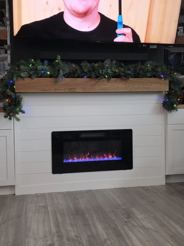Fireplace after