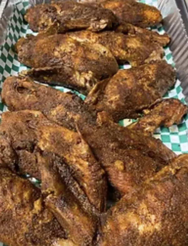 Fried turkey wings