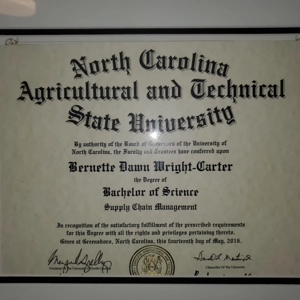 BS DEGREE SCM