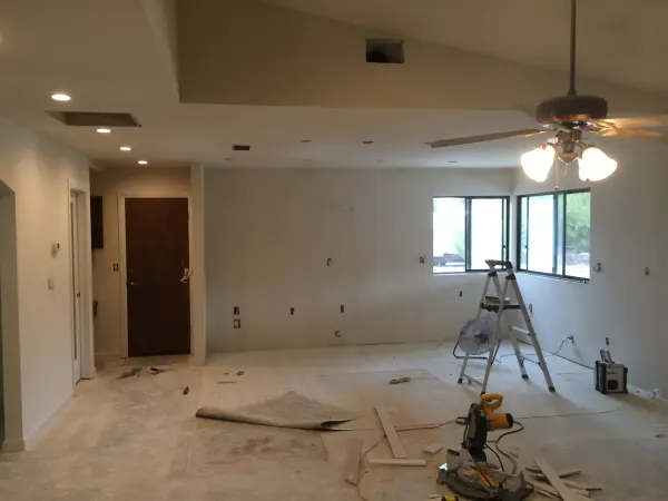 raised and vaulted ceiling