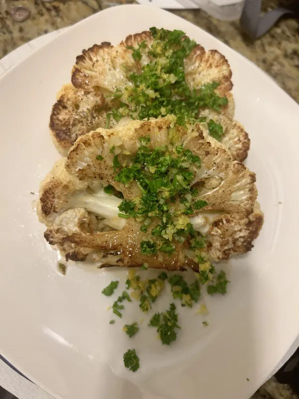 Grilled cauliflower steaks