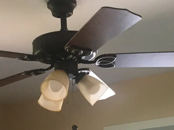 Dusted ceiling fan 