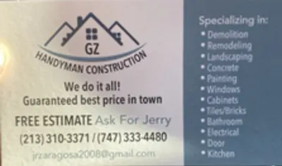 Jerry's Handyman Services - Unlicensed Contractor