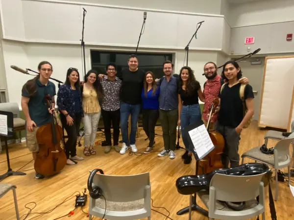 Strings recording session