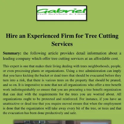 Gabriel's Tree Service And Landcaping