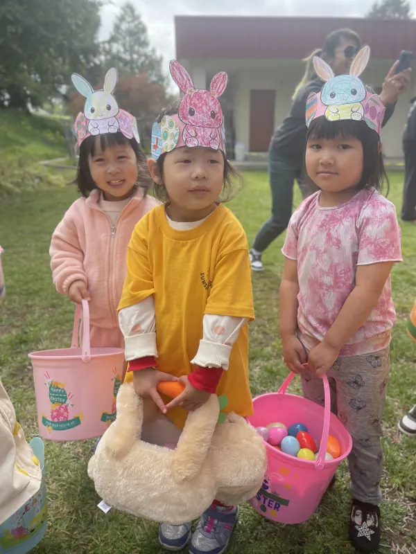 Our students look forward to egg hunting during the spring time. 