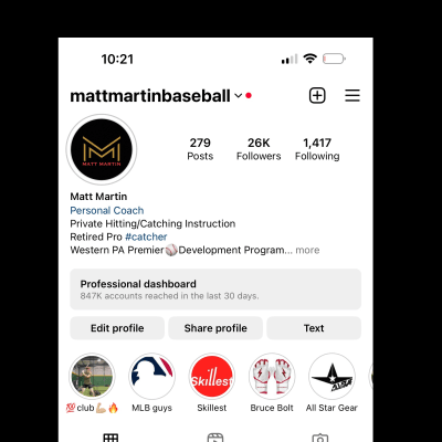 Matt Martin Baseball Best To Reach >4128601778