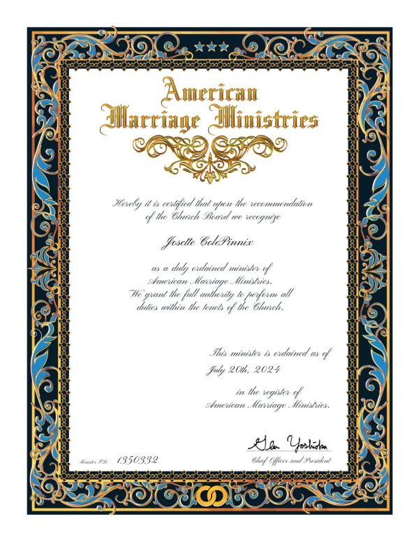 Ordained in all states 